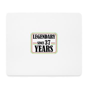 Legendary for 37 years, 37 birthday, finally 37 - Mouse Pad (horizontal) - white - Front