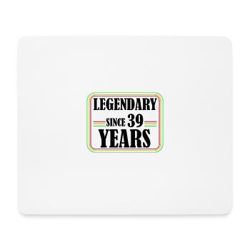 Légendaire depuis 39 ans, 39 anniversaire, enfin 39 - Tapis de souris (format paysage) - blanc - Devant