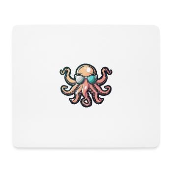 Oktopus Comic Cool - Mousepad (Querformat) - Weiß - Vorne