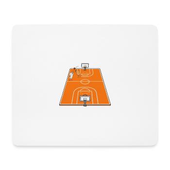 Basketballmatch Hund und Capybara - Mousepad (Querformat) - Weiß - Vorne
