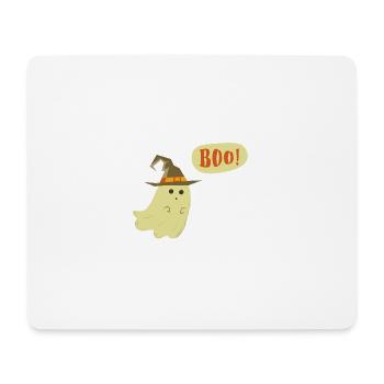 Geist. Halloween. Boo. Gruselig. Gespenst - Mousepad (Querformat) - Weiß - Vorne