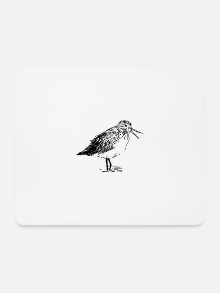 Flussuferläufer Vogel - Mousepad (Querformat) - Weiß