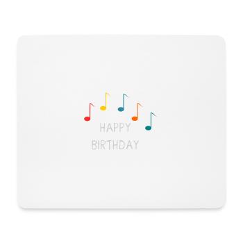 - GEBURTSTAG. HAPPY BIRTHDAY. ALLES GUTE ZUM GEBURTSTAG. - Mousepad (Querformat) - Weiß - Vorne