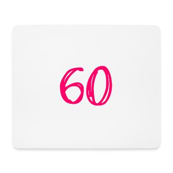60 ANS. 60e ANNIVERSAIRE. ANNIVERSAIRE 60 ANS. 60 - Tapis de souris (format paysage) - blanc - Devant