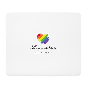 Love is the answer - Mousepad (Querformat) - Weiß - Vorne