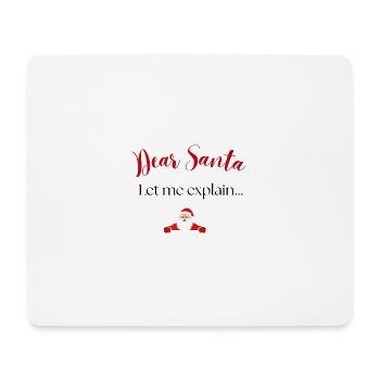 Dear Santa Christmas Design - Mouse Pad (horizontal) - white - Front