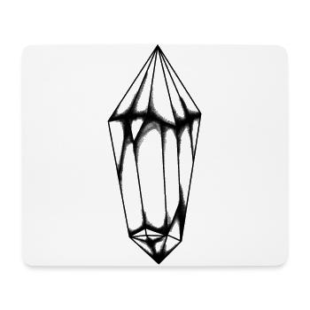 Kristall Sammler Rubin Diamant Edelstein Gestein - Mousepad (Querformat) - Weiß - Vorne