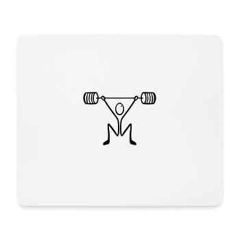 musculation - Tapis de souris (format paysage) - blanc - Devant