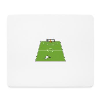 Terrain de football avec chien et t-shirt capybara - Tapis de souris (format paysage) - blanc - Devant