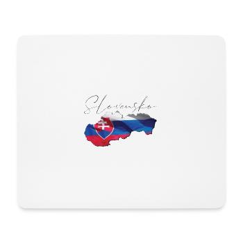 Slowakei Flagge in der Slowakei Landkarte SK - Mousepad (Querformat) - Weiß - Vorne