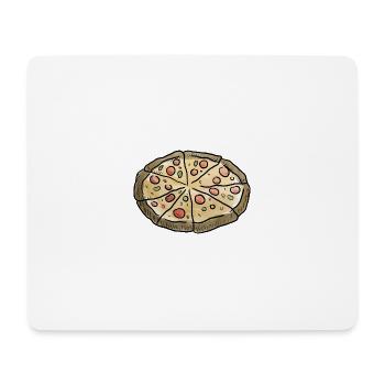 Pizza - Mousepad (Querformat) - Weiß - Vorne