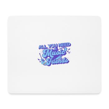 All You Need Is Music And Friends Funny Guitarist - Mouse Pad (horizontal) - white - Front