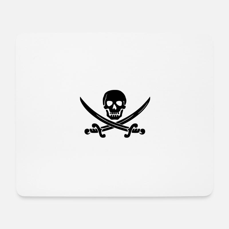 Pirat - Mousepad (Querformat) - Weiß