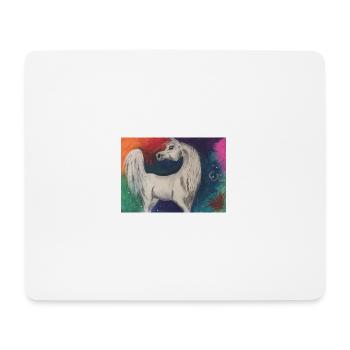 Arabian White Hors by Esther Nagy Art - Mousepad (Querformat) - Weiß - Vorne
