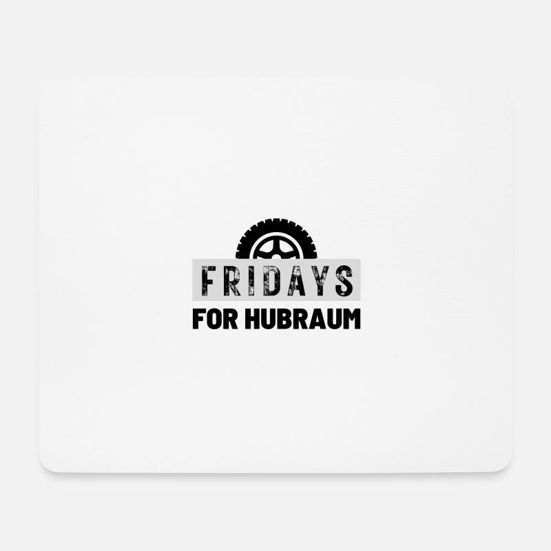 Fridays for Hubraum - Mousepad (Querformat) - Weiß