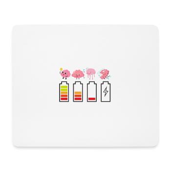 Battery brains - Mouse Pad (horizontal) - white - Front