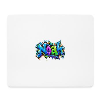 Noah Graffiti Name: Wildstyle Neon Drip Street Tag - Mousepad (Querformat) - Weiß - Vorne