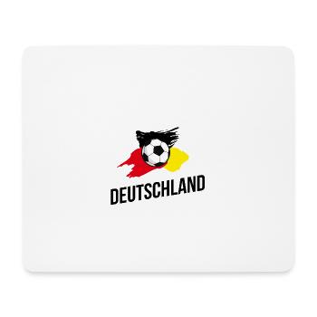 Fußball Deutschland Tor - Mousepad (Querformat) - Weiß - Vorne