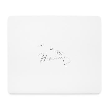 Hawaii State Map as Outline HI - Mouse Pad (horizontal) - white - Front