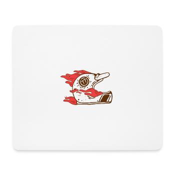 Helmet Vintage Flames Grunge - Mouse Pad (horizontal) - white - Front