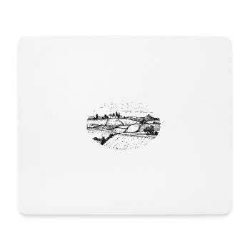 Croquis de paysage - Tapis de souris (format paysage) - blanc - Devant