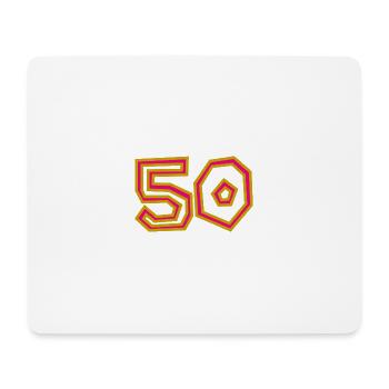 50. 50 JAHRE. 50-JÄHRIGES JUBILÄUM. 50-JÄHRIGES JUBILÄUM. - Mousepad (Querformat) - Weiß - Vorne