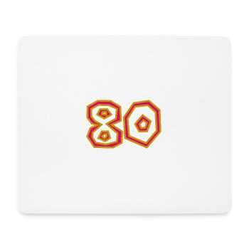 80. 80 ANS. 80e ANNIVERSAIRE. ANNIVERSAIRE 80 ANS. - Tapis de souris (format paysage) - blanc - Devant