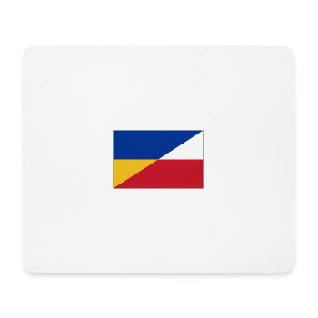 Ukraine-Polnische Flagge – Ukrainische und Polnische Einheit - Mousepad (Querformat) - Weiß - Vorne