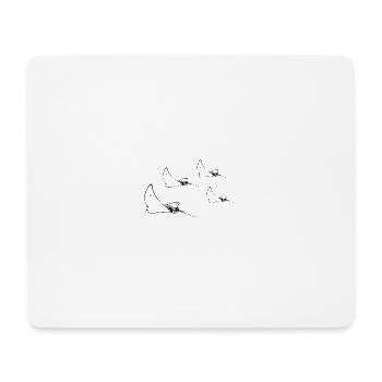 Adlerrochen Flug Formation - Mousepad (Querformat) - Weiß - Vorne