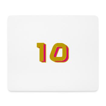 10. 10 YEARS. 10th ANNIVERSARY. 10 YEAR ANNIVERSARY. - Mouse Pad (horizontal) - white - Front