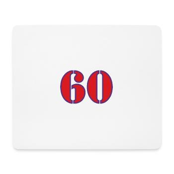 60. 60 JAHRE. 60-JÄHRIGES JUBILÄUM. 60. GEBURTSTAG. - Mousepad (Querformat) - Weiß - Vorne