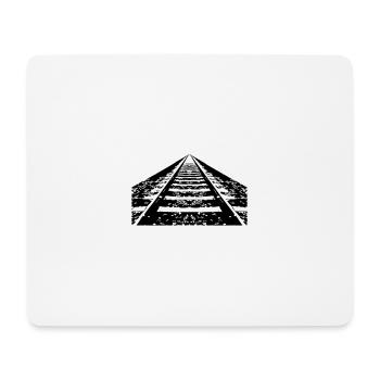 Train rails into the horizon - Mouse Pad (horizontal) - white - Front