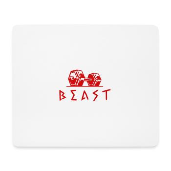 Gym Beast - Mousepad (Querformat) - Weiß - Vorne