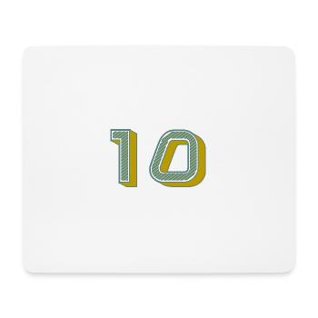 10. 10 YEARS. 10th ANNIVERSARY. 10 YEAR ANNIVERSARY. - Mouse Pad (horizontal) - white - Front