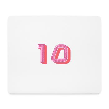 10. 10 JAHRE. 10-JÄHRIGES JUBILÄUM. 10-JÄHRIGES JUBILÄUM. - Mousepad (Querformat) - Weiß - Vorne