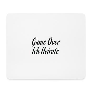 Game Over ich Heirate - Mousepad (Querformat) - Weiß - Vorne