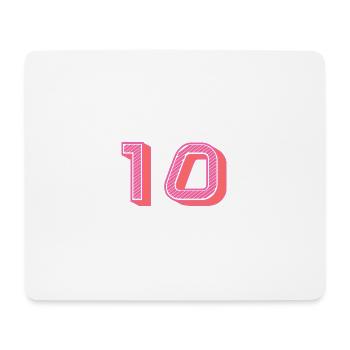 10. 10 YEARS. 10th ANNIVERSARY. 10 YEAR ANNIVERSARY. - Mouse Pad (horizontal) - white - Front