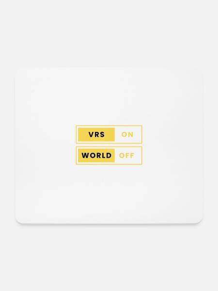 VRS ON World OFF - Mouse Pad (horizontal) - white