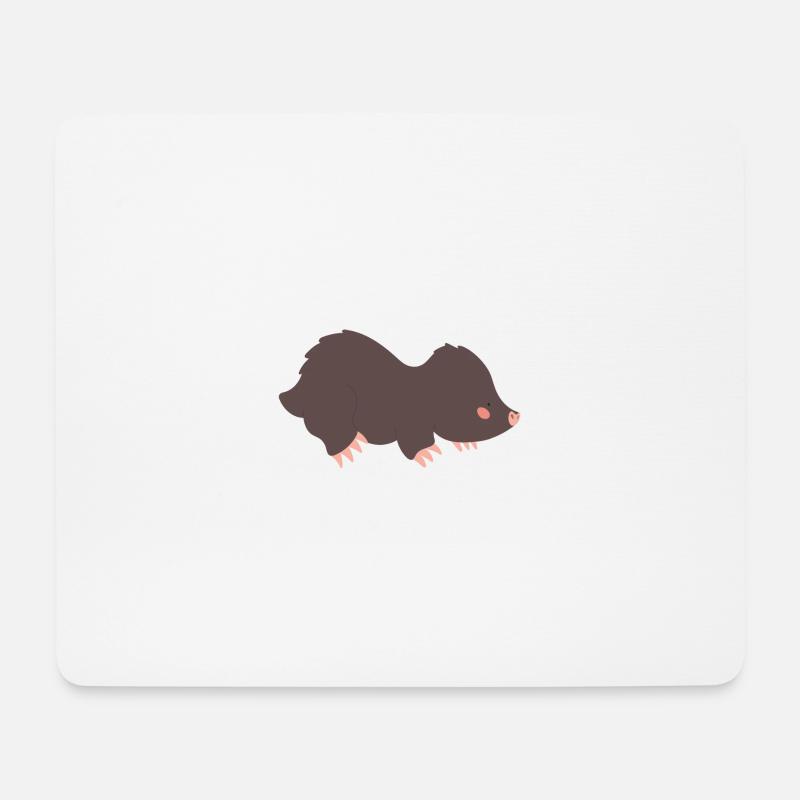 Maulwurf - Mousepad (Querformat) - Weiß