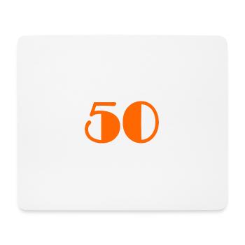 50 ANS. 50e ANNIVERSAIRE. ANNIVERSAIRE 50 ANS. 50 - Tapis de souris (format paysage) - blanc - Devant