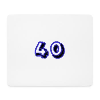 40. 40 JAHRE. 40-JÄHRIGES JUBILÄUM. 40-JÄHRIGES JUBILÄUM. - Mousepad (Querformat) - Weiß - Vorne