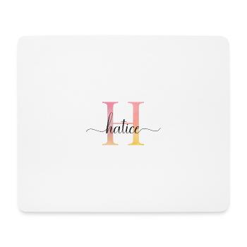 H | Monogramm | Name | Hatice |Watercolor - Mousepad (Querformat) - Weiß - Vorne