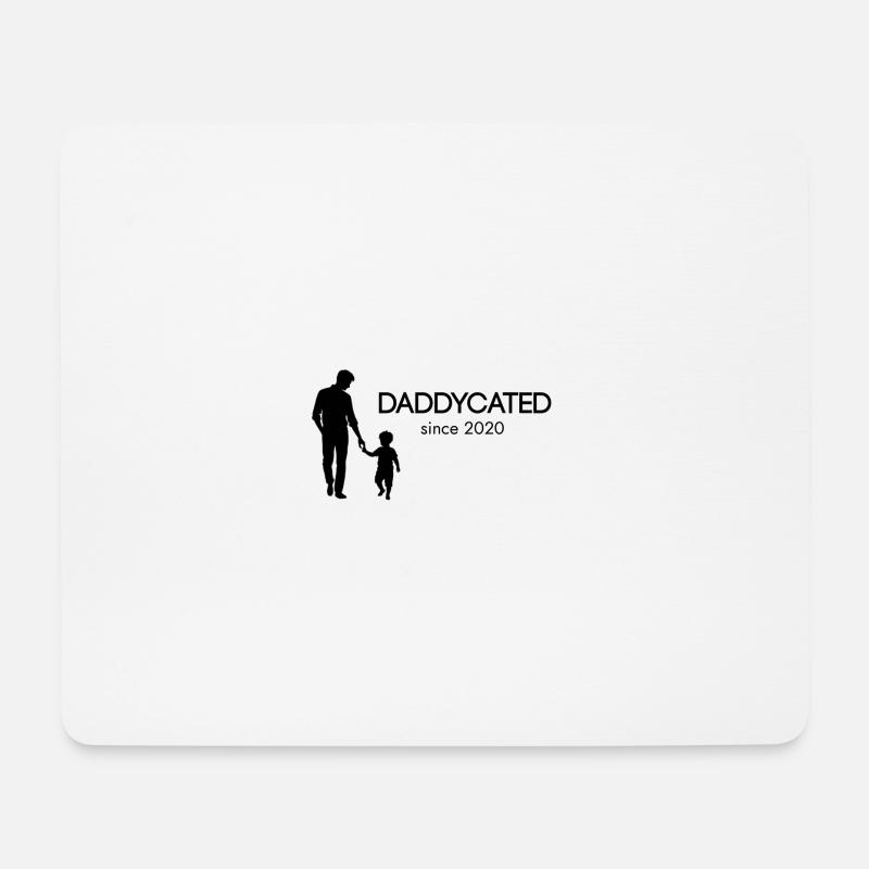 Daddycated since 2020 - father and son - Mousepad (Querformat) - Weiß