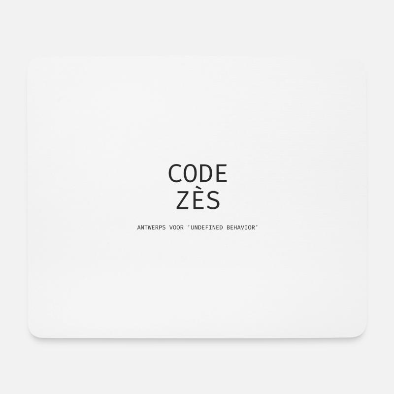 Antwerpen: "Code Zès!" – Tech Dialect Shirt - Mousepad (Querformat) - Weiß