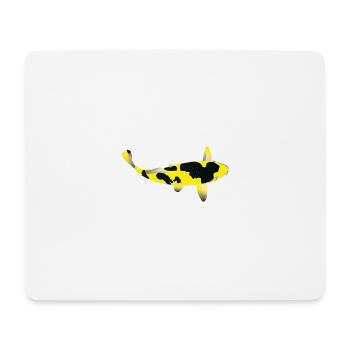 Koi Carp - Yellow and Black - Mouse Pad (horizontal) - white - Front