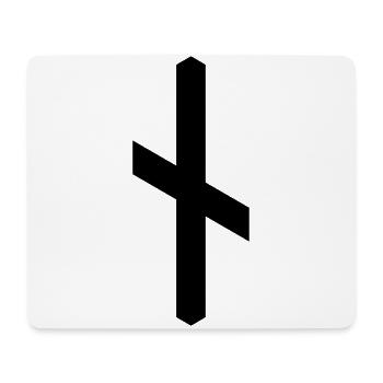 Rune: Nauthiz ᚾ (N), Quantum Runes Futhark 0 © - Mousepad (Querformat) - Weiß - Vorne