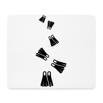 Taucherflossen Taucher silhouette - Mousepad (Querformat) - Weiß - Vorne