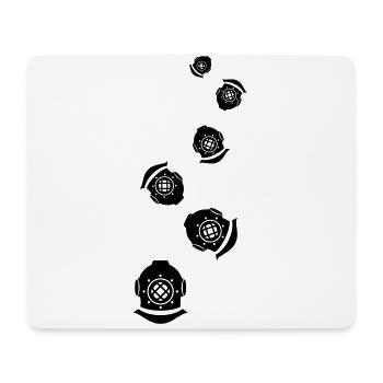 Apnea diving symbol - Mouse Pad (horizontal) - white - Front