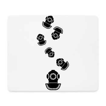 Casque de plongée symbole de plongée - Tapis de souris (format paysage) - blanc - Devant