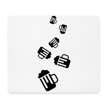 Bier glas - Mousepad (Querformat) - Weiß - Vorne